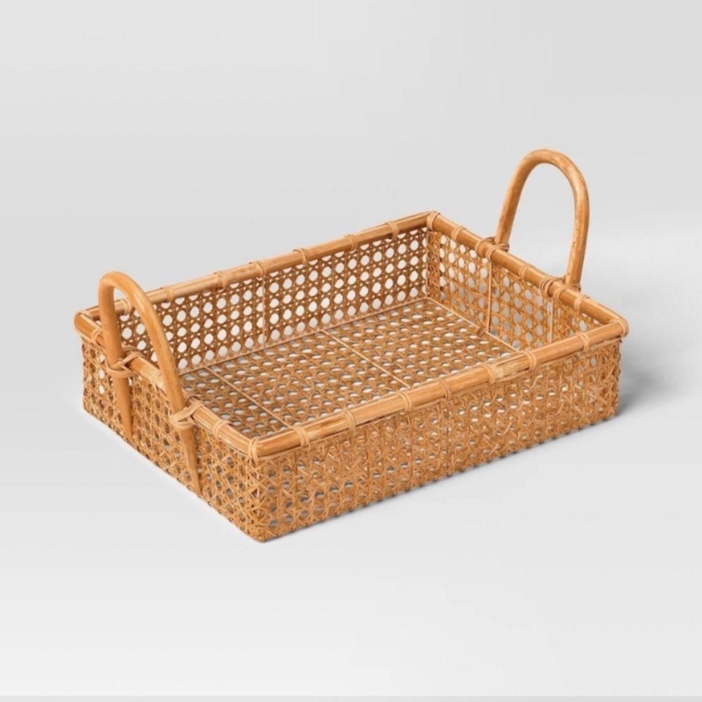 Today only Natural Woven Rattan Storage Tray  - Neutral. No offers
